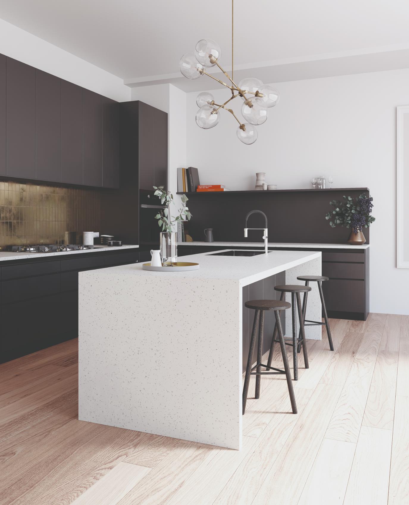 st germains cabinet cambria salt lake kitchen island waterfall