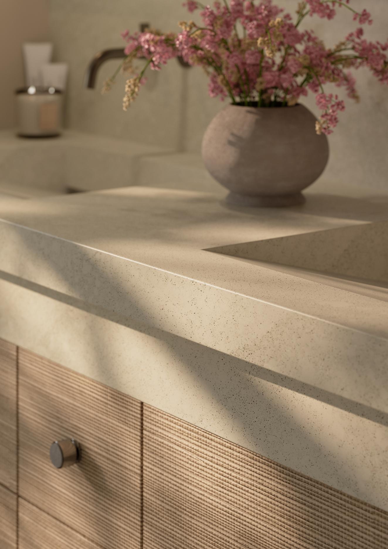 st germains cabinet cambria traymore bay satin bathroom vanity mitered edge apron