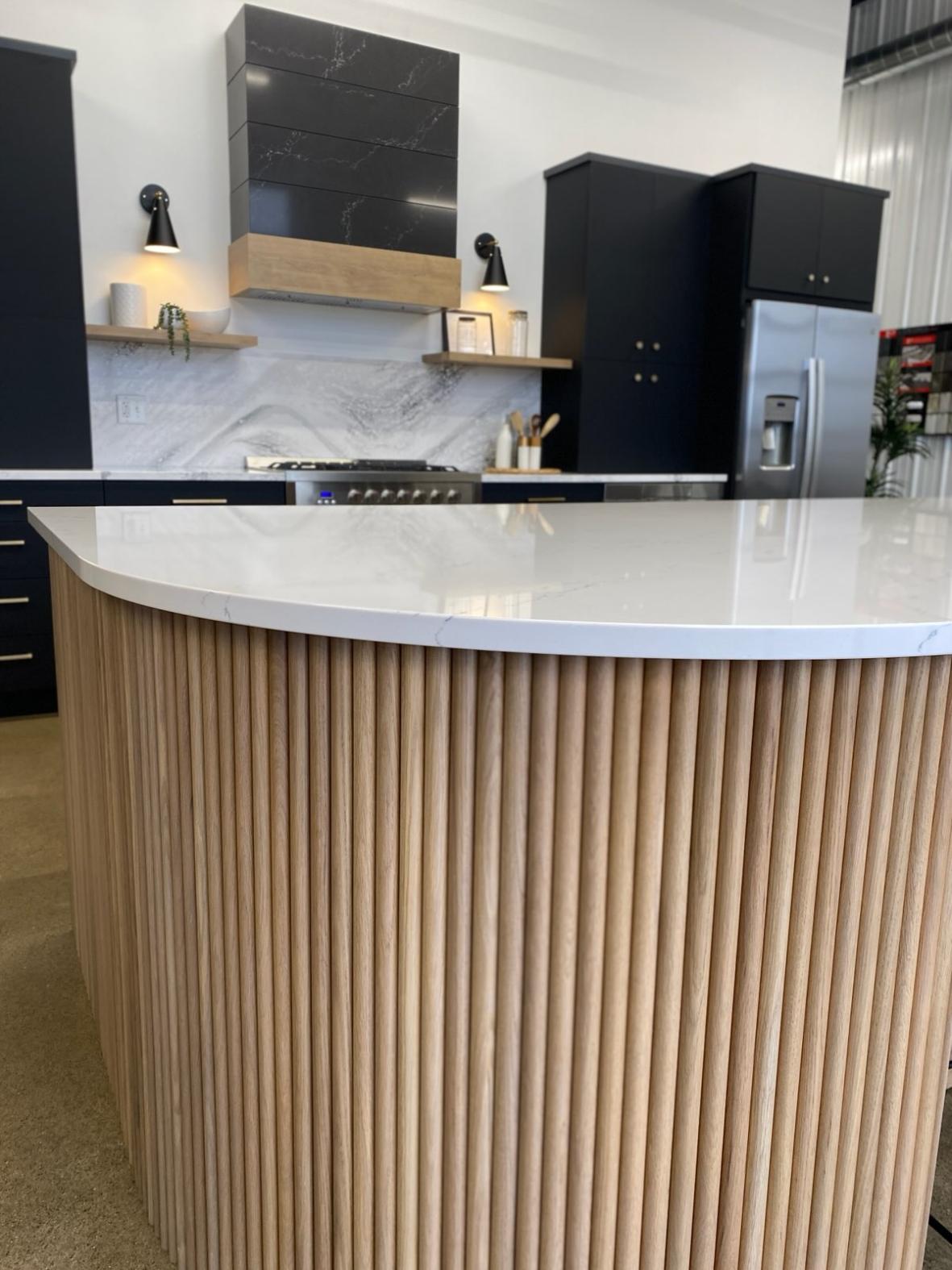 st germains cabinet mn brainerd cambria island tambour fluted kitchen