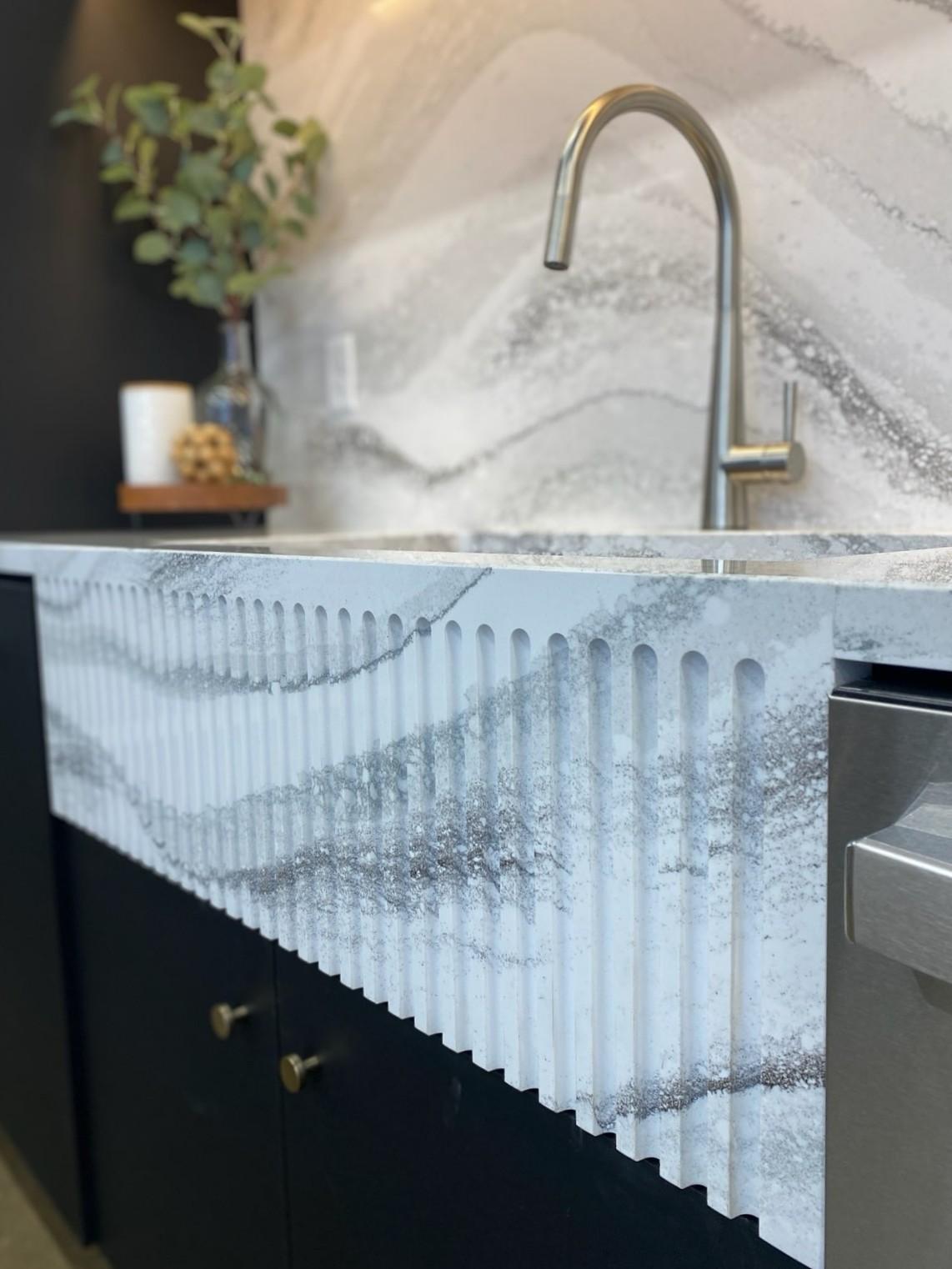 st germains mn brainerd cambria kitchen sink fluting custom profile backsplash